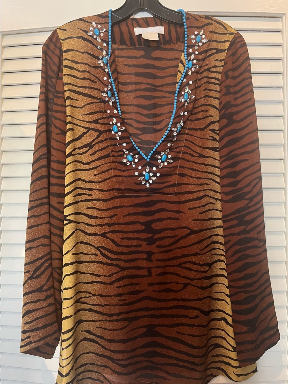 MICHAEL KORS. Women’s Chic-Stylish Cover-Up. With Turquoise and Crystal Beads.
